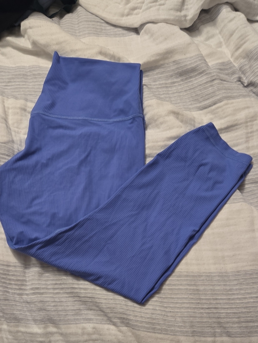 lululemon athletica Ribbed High-Rise Leggings in Blue